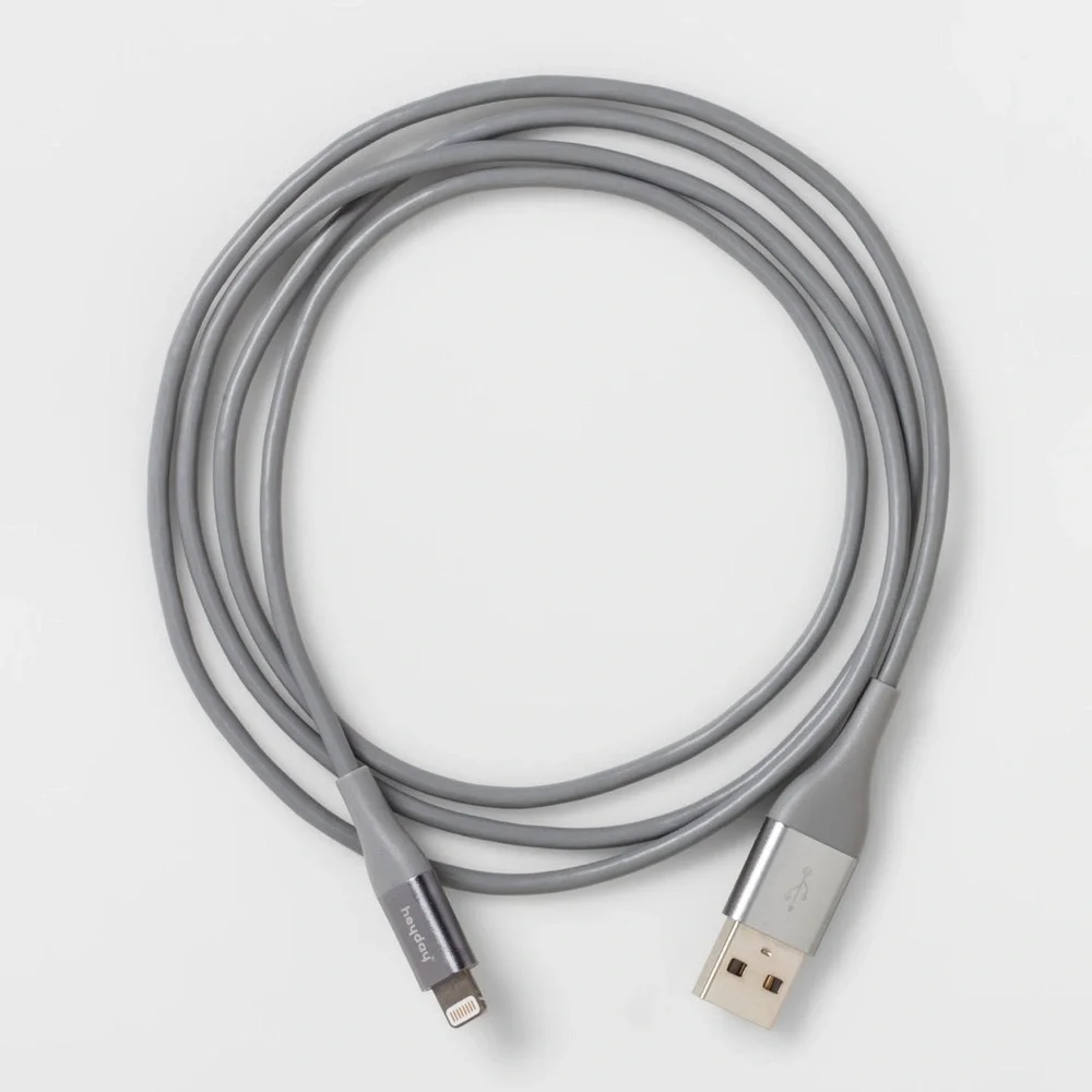6 Foot Lightning to USB-A Round Charging Cable - heyday